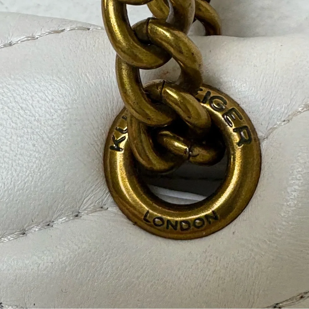 KURT GEIGER Kensington Leather Mini Quilted Crossbody Bag Purse RESTORED - Picture 3 of 16